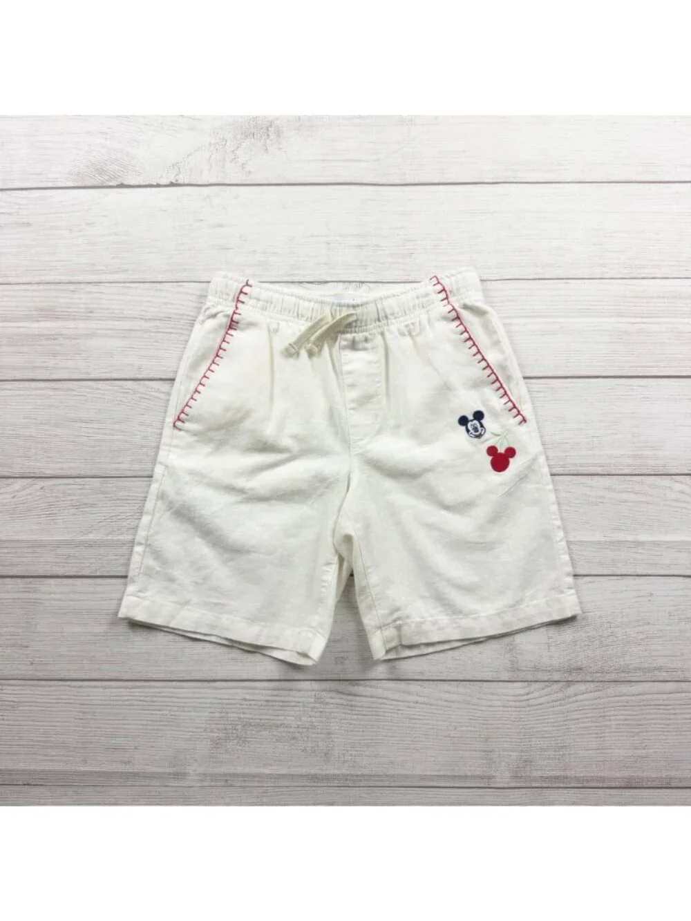 Old Navy x Disney Boys Embroidered Linen Short Set Outfit L 10-12